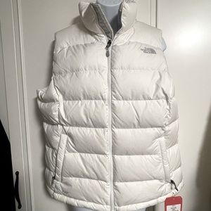 New with tags Northface puffy vest white L